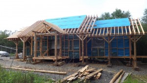 Roundwood timber frame woodland centre.